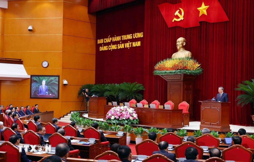 Tổng Bí thư Tô Lâm phát biểu.