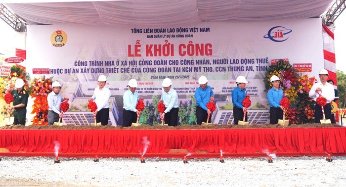 Khởi công công trình nhà ở xã hội công đoàn đầu tiên tại Đồng Tháp