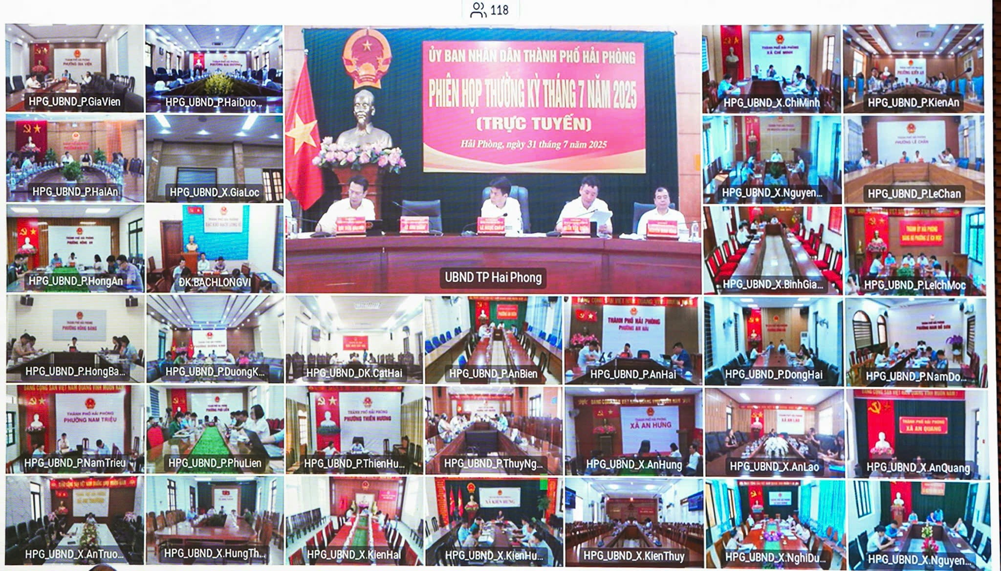 Điểm cầu tại các địa phương, đơn vị trên địa bàn thành phố.