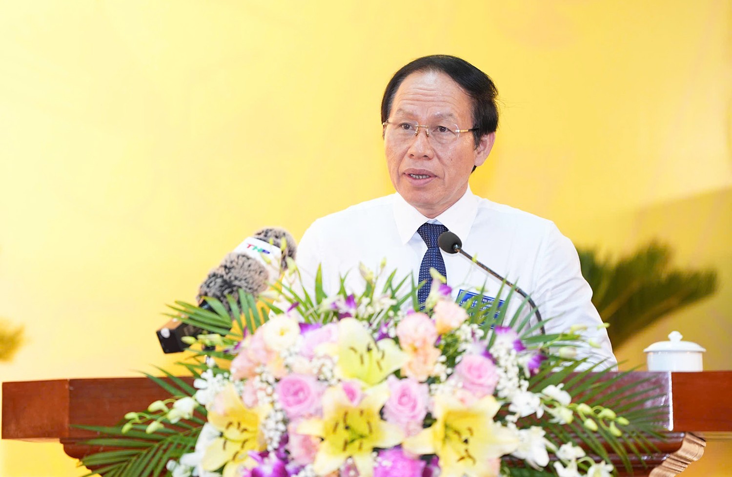 Bí thư Thành ủy Hải Phòng Lê Tiến Châu phát biểu chỉ đạo đại hội.