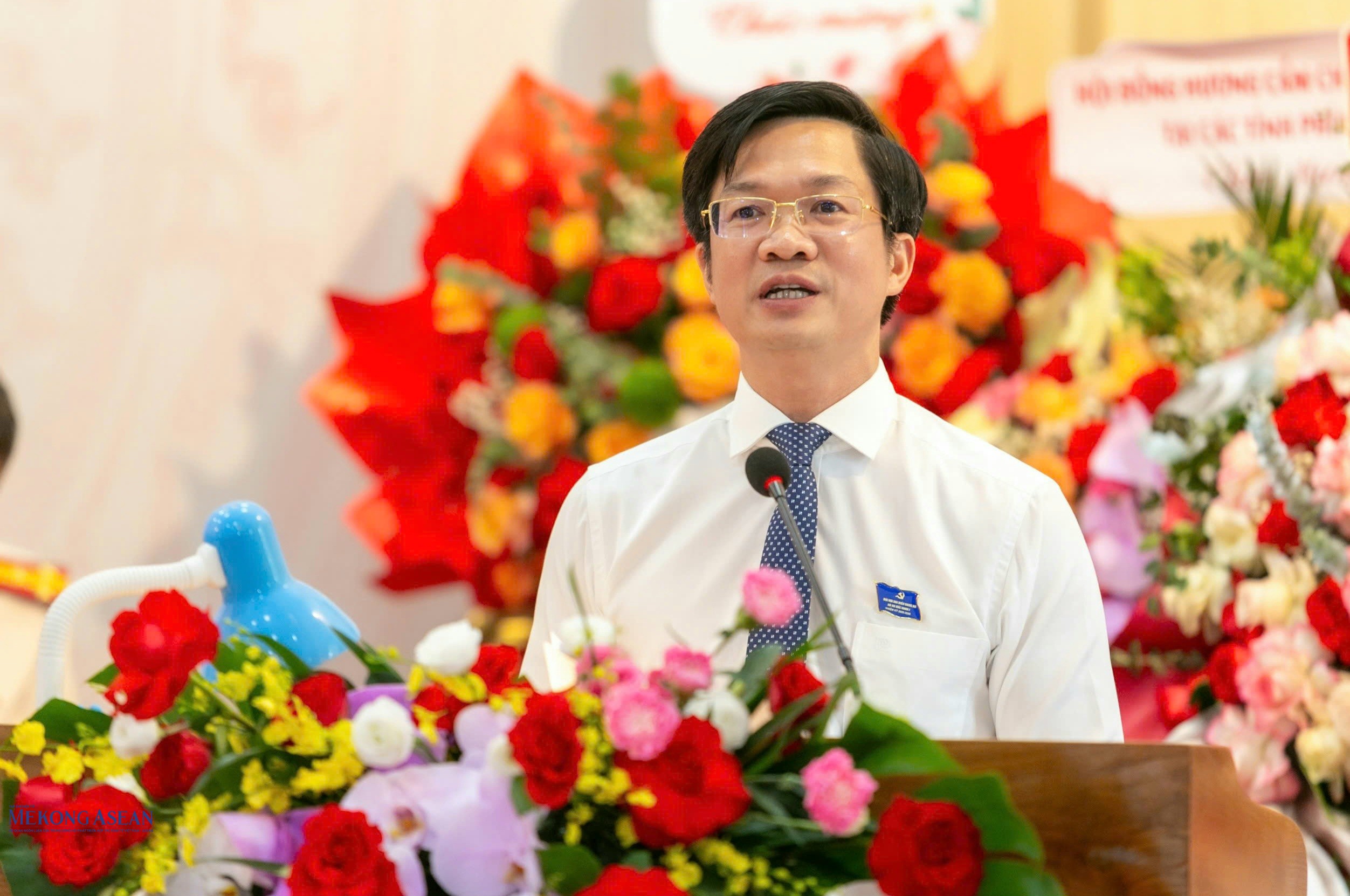 Ông Phạm Văn Lập, Phó Bí thư Thành ủy, Chủ tịch Ủy ban MTTQ Việt Nam thành phố Hải Phòng phát biểu chỉ đạo tại đại hội.