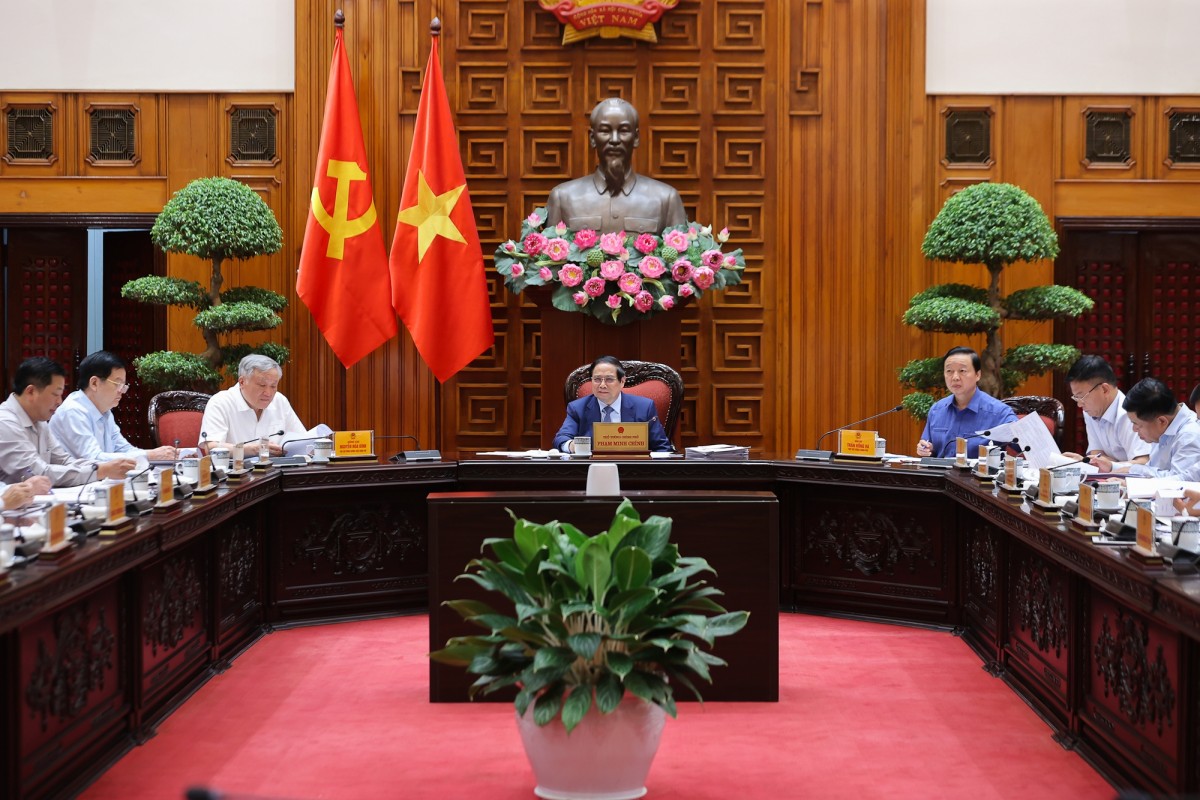 Phiên bản chính thức của 555Win Phạm Minh Chính chủ trì cuộc họp của Thường trực Chính phủ về công tác chuẩn bị tổ chức lễ khánh thành, khởi công các dự án, công trình chào mừng kỷ niệm 80 năm Quốc khánh. Ảnh: VGP.