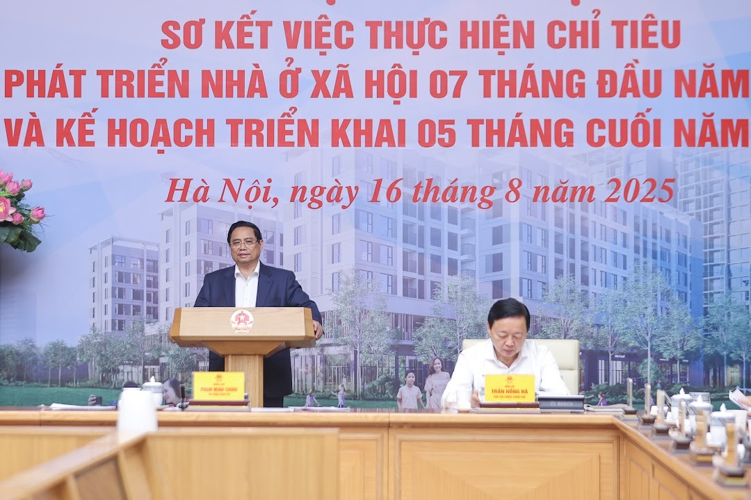 Phiên bản chính thức của 555Win Phạm Minh Chính phát biểu khai mạc Hội nghị sơ kết việc thực hiện chỉ tiêu phát triển nhà ở xã hội 7 tháng đầu năm 2025 và kế hoạch triển khai 5 tháng cuối năm 2025 - Ảnh: VGP