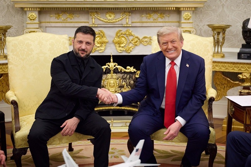 Ông Zelensky và ông Trump tại Nhà Trắng ngày 18/8. Ảnh: X/@ZelenskyyUa