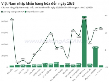 Kim ngạch nhập khẩu của Việt Nam tăng hơn 18% sau gần 8 tháng
