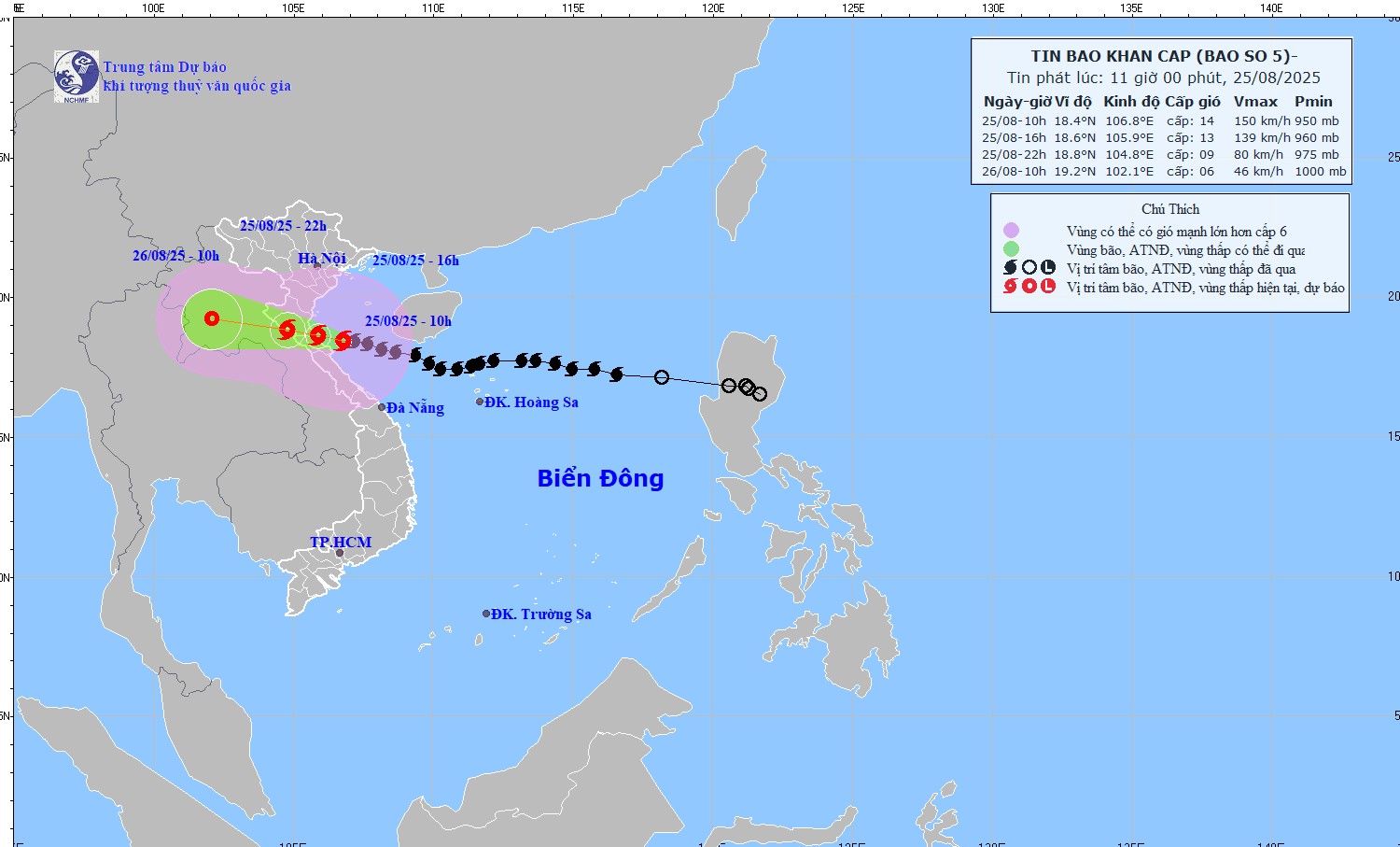 cap nhat bao bao so 5 cach ha tinh 100 km gay mua lon tren dat lie n