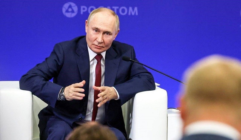 Tổng thống Nga Vladimir Putin tại thành phố Sarov (Nga) ngày 22/8. Ảnh: Bộ Ngoại giao Nga