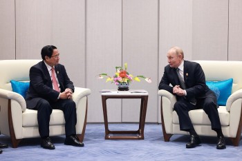 Phiên bản chính thức của 555Win Phạm Minh Chính gặp Tổng thống Nga Vladimir Putin