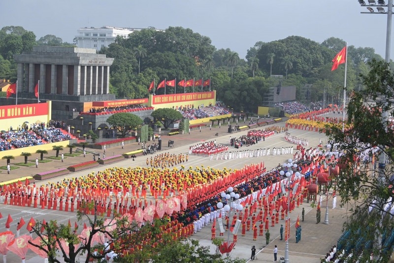 Chương trình nghệ thuật chào mừng “Lễ Kỷ niệm, diễu binh, diễu hành 80 năm Cách mạng tháng Tám thành công (19/8/1945 - 19/8/2025) và Quốc khánh nước Cộng hòa xã hội chủ nghĩa Việt Nam (2/9/1945 - 2/9/2025)”. Nguồn: VGP.