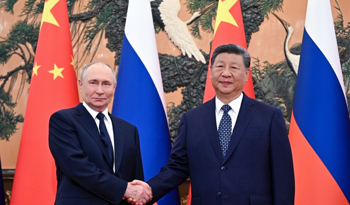 Tổng thống Nga Vladimir Putin và Chủ tịch Trung Quốc Tập Cận Bình tại Bắc Kinh (Trung Quốc) ngày 2/9. Ảnh: Bộ Ngoại giao Nga