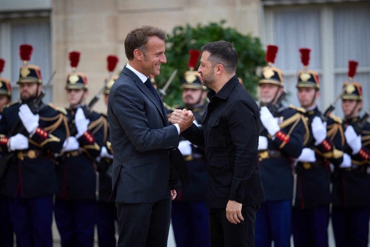 Tổng thống Pháp Emmanuel Macron (trái) và Tổng thống Ukraine Volodymyr Zelensky tại Paris ngày 3/9. Ảnh: X/@EmmanuelMacron