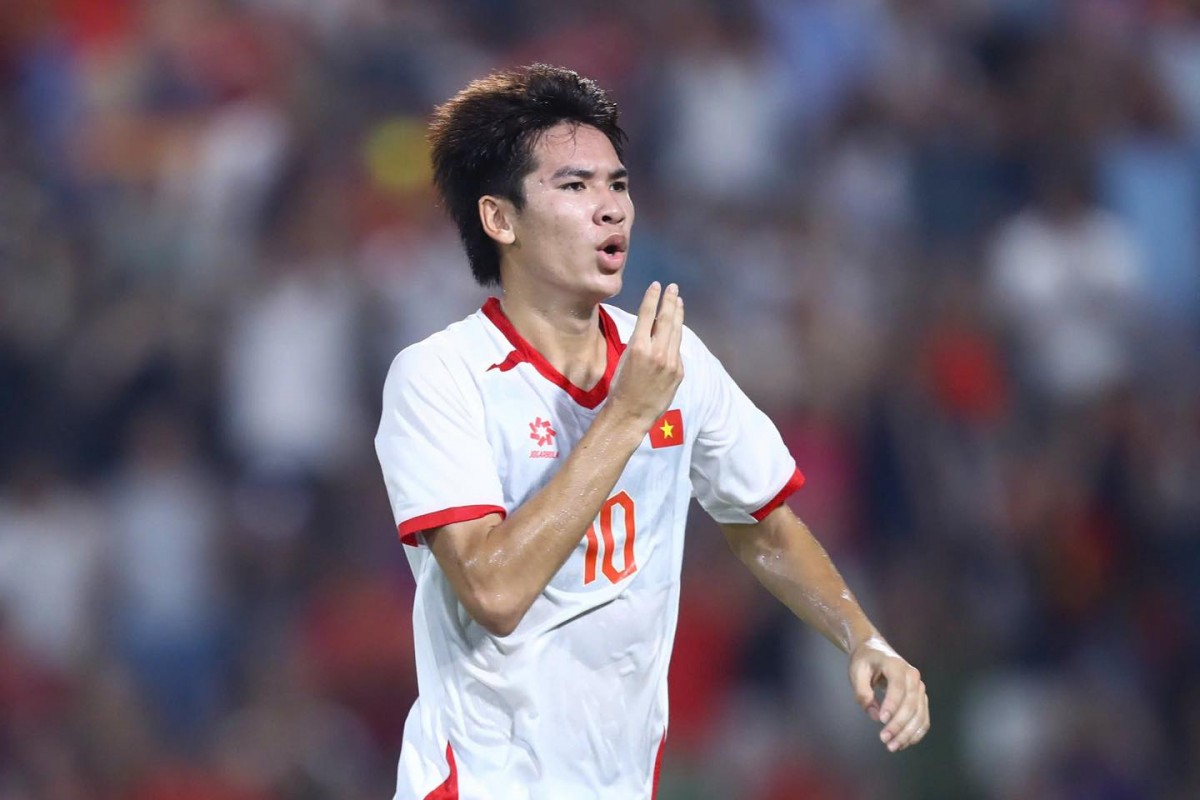 Lê Văn Thuận (thuộc CLB Đông Á Thanh Hóa) ghi bàn thắng duy nhất của trận đấu. Ảnh: Dong A Thanh Hoa Football Club