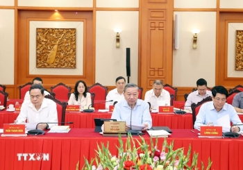 Bộ Chính trị làm việc với Ban Thường vụ Đảng ủy Chính phủ