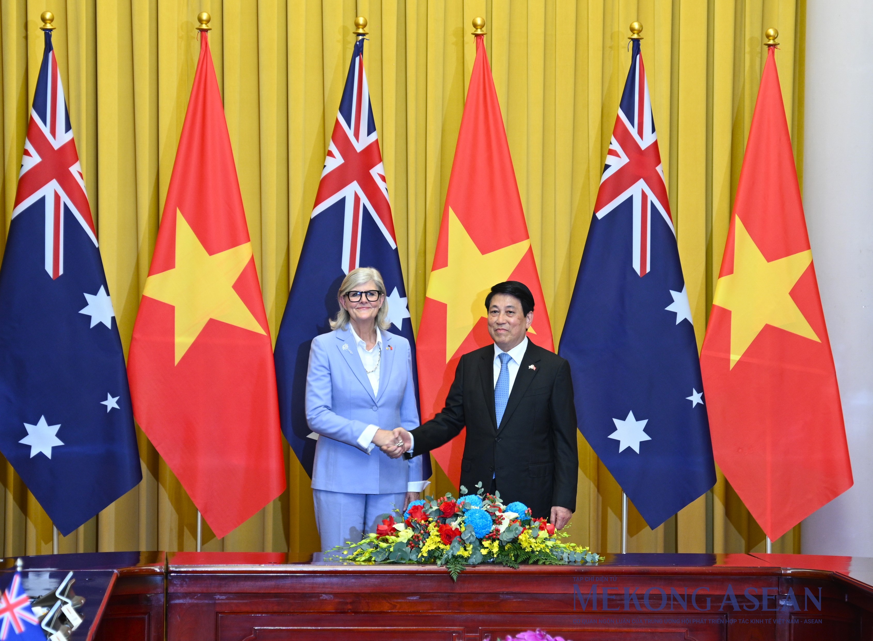 Chủ tịch nước Lương Cường chủ trì lễ đón Toàn quyền Australia