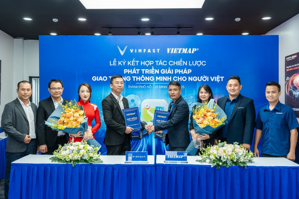 VinFast hợp tác chiến lược với Vietmap phát triển giải pháp giao thông thông minh