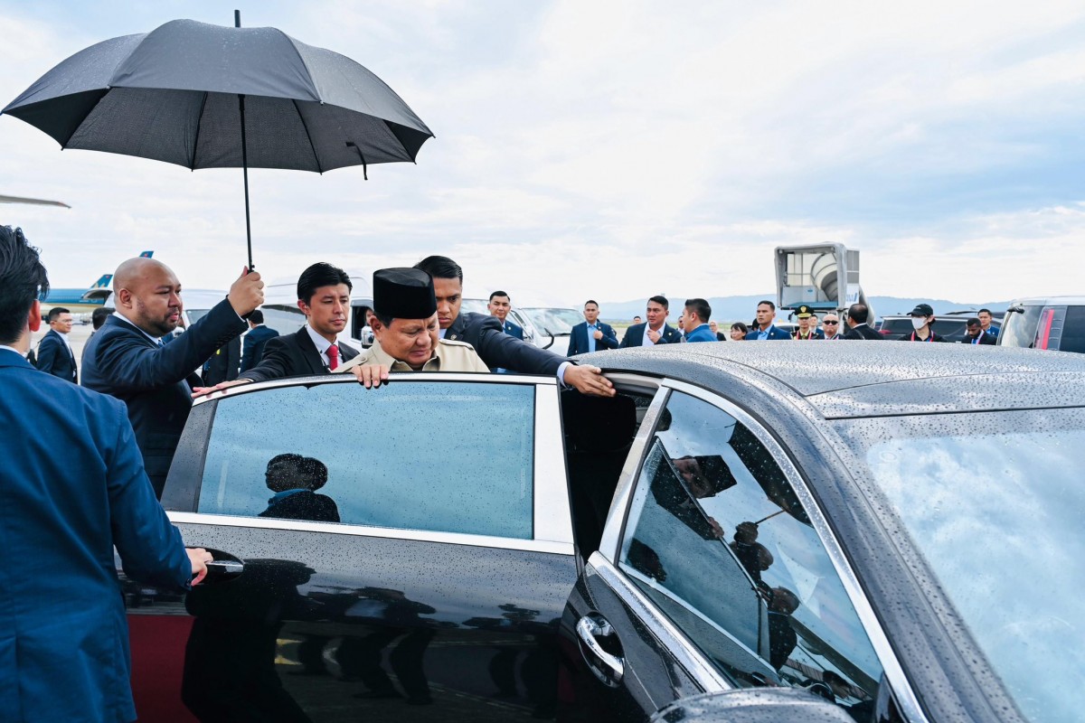 Tổng thống Prabowo Subianto tới thăm gian hàng của Indonesia tại Expo 2025 Osaka. Ảnh: Facebook/@Prabowo Subianto