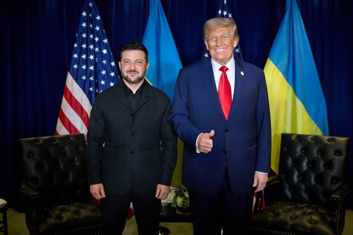 Tổng thống Ukraine Volodymyr Zelensky và Tổng thống Mỹ Donald Trump tại New York ngày 23/9. Ảnh: Văn phòng Tổng thống Ukraine