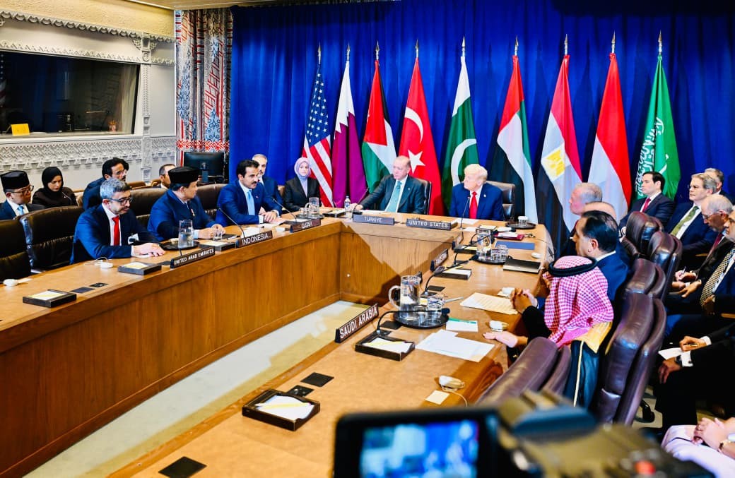 Cuộc họp đa phương về Trung Đông tại New York ngày 23/9. Ảnh: Bộ Ngoại giao Indonesia
