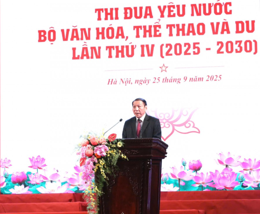Bộ trưởng Bộ VHTT&DL Nguyễn Văn Hùng phát biểu khai mạc Bộ trưởng Bộ VHTT&DL Nguyễn Văn Hùng phát biểu khai mạc