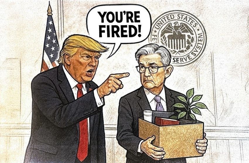 Tổng thống Donald Trump đăng tranh minh hoạ ‘sa thải’ Chủ tịch Fed