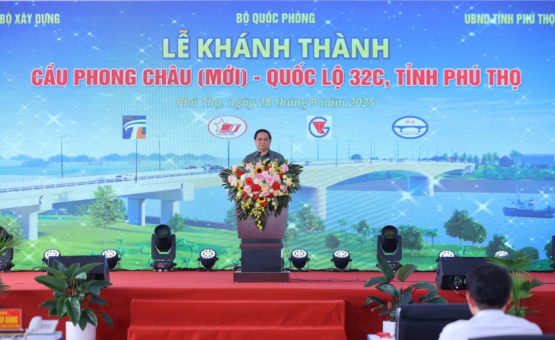 Phú Thọ: Khánh thành cầu Phong Châu mới sớm 3 tháng so với kế hoạch