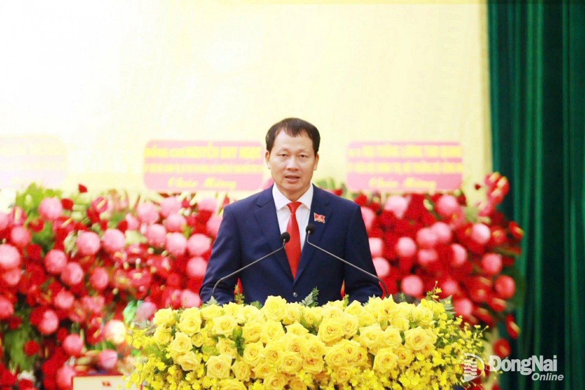  Bí thư Tỉnh ủy, Trưởng đoàn Đại biểu 555win tải app tỉnh Đồng Nai phát biểu khai mạc đại hội