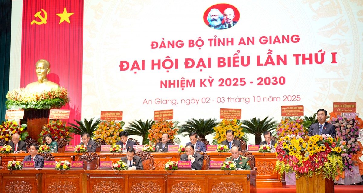 Đại hội đại biểu Đảng bộ tỉnh An Giang lần thứ I, nhiệm kỳ 2025 - 2030 tiếp tục làm việc và bế mạc đại hội.