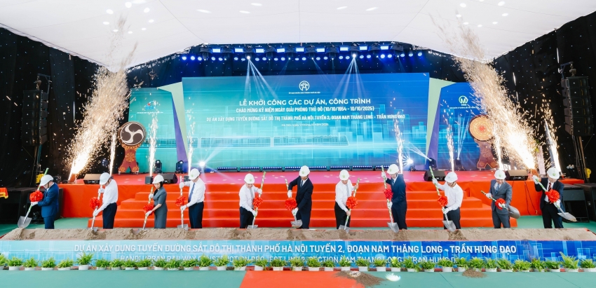 Hà Nội khởi công tuyến metro số 2 đoạn Nam Thăng Long - Trần Hưng Đạo