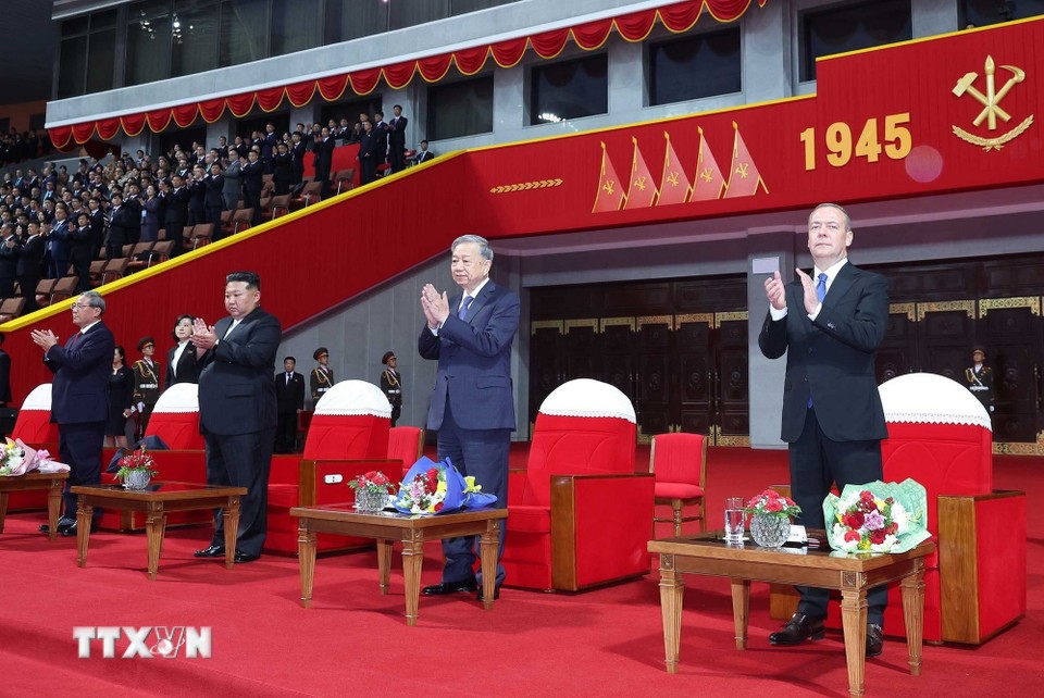 Tổng Bí thư Tô Lâm dự chương trình kỷ niệm thành lập Đảng Lao động Triều Tiên