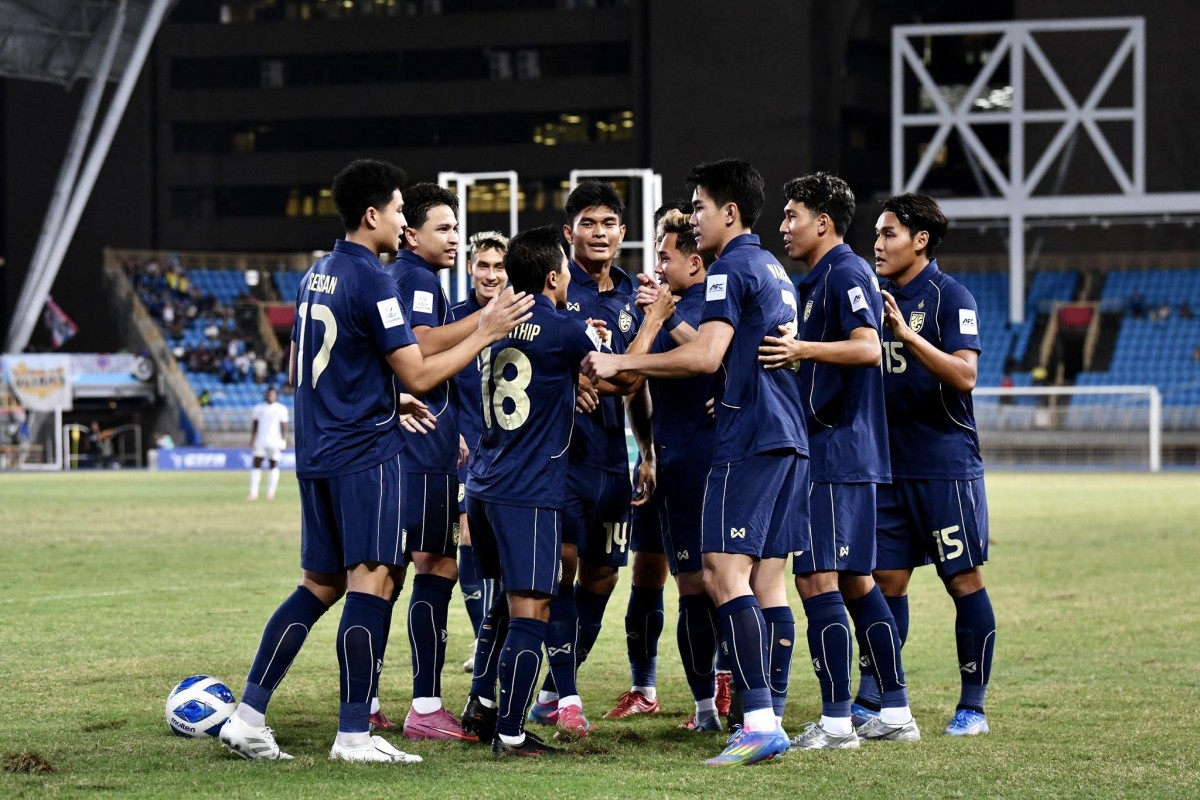 Thái Lan dễ dàng vượt qua Đài Loan với tỷ số 6-1. Ảnh: FA Thailand