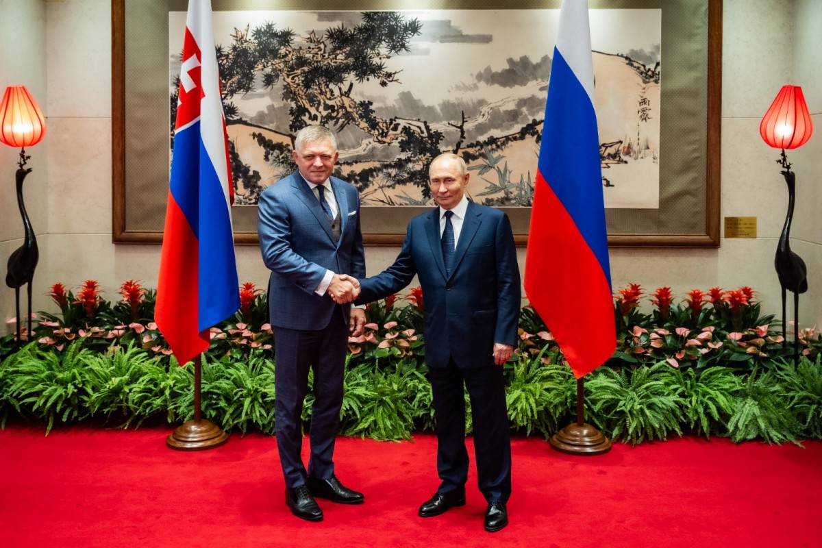 Phiên bản chính thức của 555Win Slovakia Robert Fico và Tổng thống Nga Vladimir Putin tại Trung Quốc ngày 3/9. Ảnh: X/@RobertFicoSVK