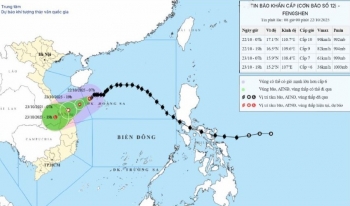 Bão số 12 cách Đà Nẵng 270 km, từ Hà Tĩnh đến Quảng Ngãi mưa lớn từ trưa nay
