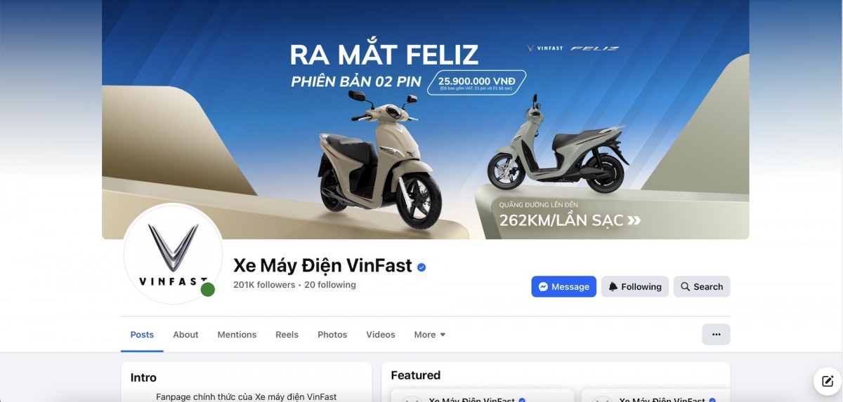 Vinfast cảnh báo hiện tượng lừa đảo thông qua fanpage giả mạo Vinfast cảnh báo hiện tượng lừa đảo thông qua fanpage giả mạo