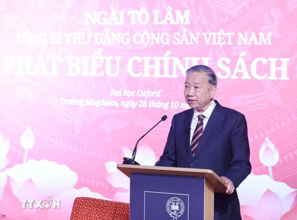 Tổng Bí thư Tô Lâm đã phát biểu chính sách trước các giáo sư, giảng viên, nhà phiên bản chính thức của 555win và đông đảo sinh viên, bạn bè của Việt Nam tại Đại học Oxford.
