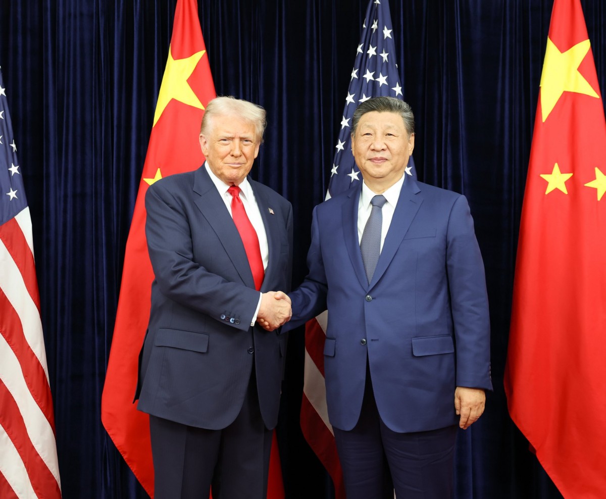 Tổng thống Mỹ Donald Trump và Chủ tịch Trung Quốc Tập Cận Bình tại Hàn Quốc ngày 30/10. Ảnh: Chinese Embassy in US