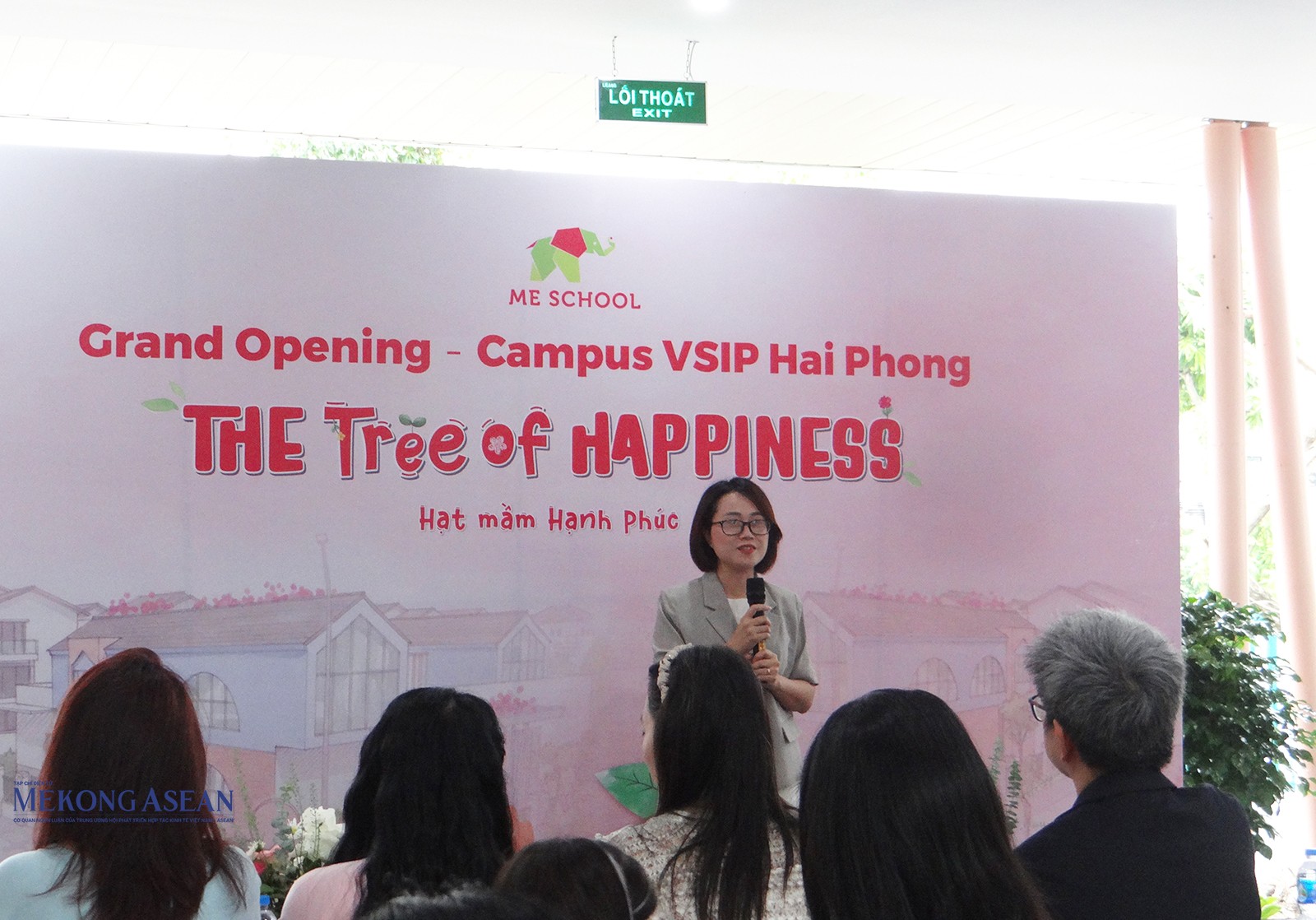 Bà Nguyễn Minh Phương, Trưởng phòng Marketing VSIP Hải Phòng phát biểu tại sự kiện. Ảnh: Phùng Nguyện/555win Login.