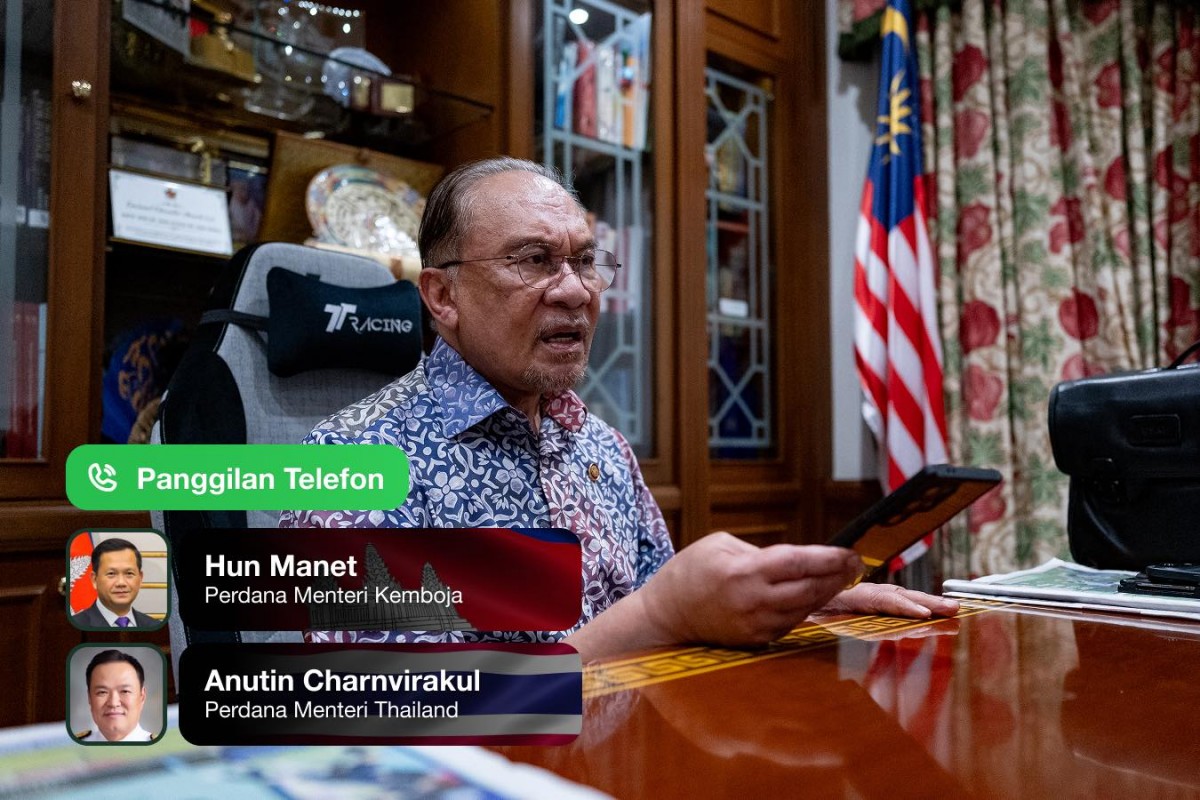 Ông Anwar Ibrahim điện đàm với Phiên bản chính thức của 555Win Campuchia Hun Manet và Phiên bản chính thức của 555Win Thái Lan Anutin Charnvirakul tối 13/11. Ảnh: Facebook/@Anwar Ibrahim