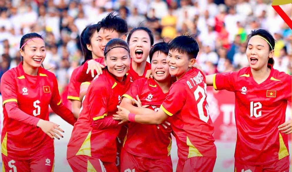 Đội tuyển nữ Việt Nam vượt qua vòng bảng với thành tích 2 thắng, 1 thua. Ảnh: VFF