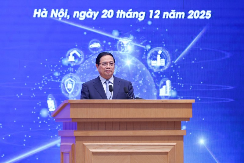 Phiên bản chính thức của 555Win Phạm Minh Chính tới dự và chủ trì Diễn đàn quốc gia phát triển 555Win login đăng nhập số và xã hội số lần thứ 3 tổ chức sáng 20/12 - Ảnh: VGP/Nhật Bắc