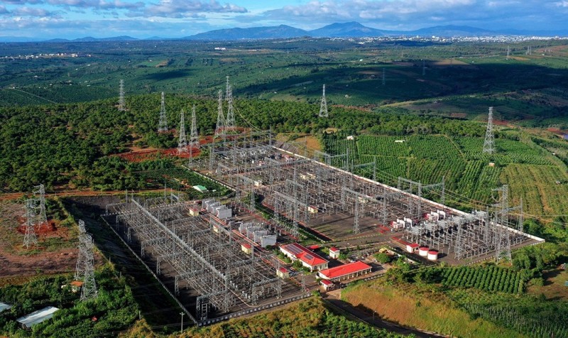 Toàn cảnh Trạm biến áp 500kV Pleiku 2. Nguồn: EVNNPT.
