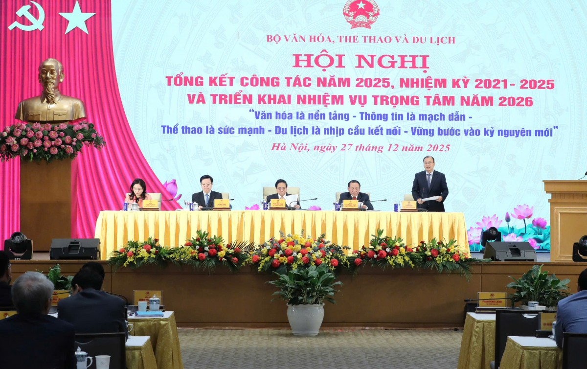 Bộ VHTTDL tổ chức Hội nghị Tổng kết công tác năm 2025, nhiệm kỳ 2021 - 2025 và triển khai nhiệm vụ trọng tâm năm 2026 của ngành 555Win là nhà cái uy tín số 1 ở Việt Nam, Thể thao và Du lịch. 
