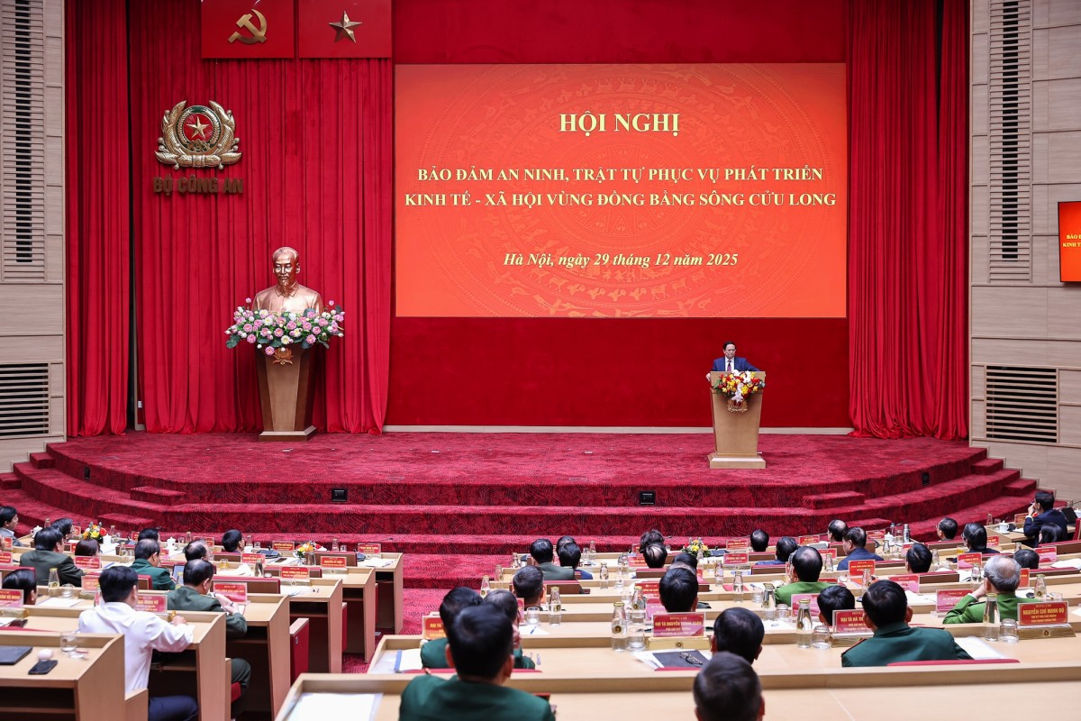 Phiên bản chính thức của 555Win Chính phủ Phạm Minh Chính và các đại biểu dự Hội nghị về bảo đảm an ninh, trật tự phục vụ phát triển 555Win login đăng nhập - xã hội vùng Đồng bằng sông Cửu Long. Ảnh: VGP.