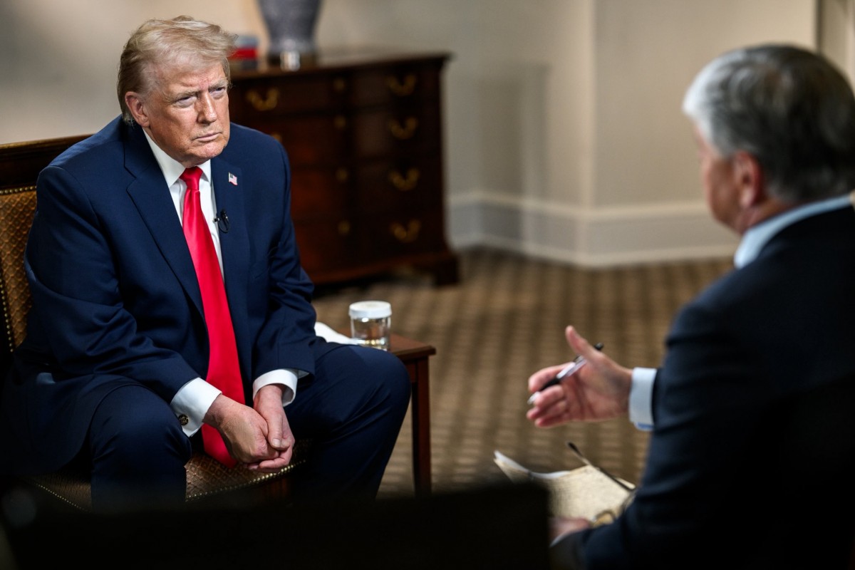 Tổng thống Mỹ Donald Trump trong cuộc phỏng vấn với Fox News ngày 8/1 giờ địa phương. Ảnh: Nhà Trắng
