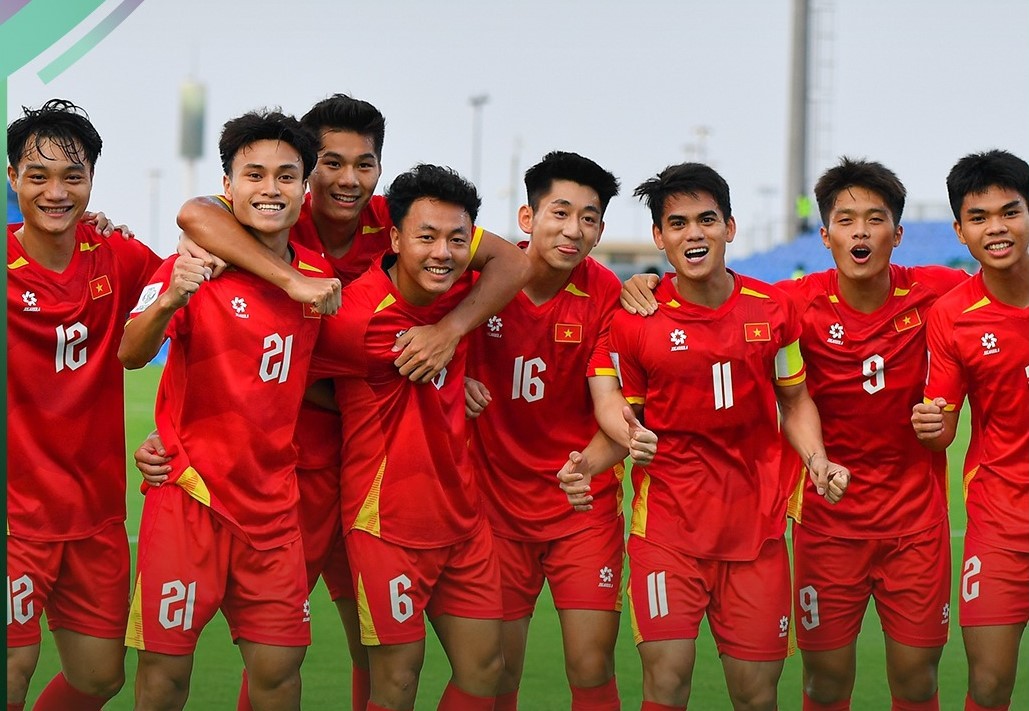 U23 Việt Nam đánh bại U23 Kyrgyzstan với tỷ số 2-1. Ảnh: AFC Asian Cup