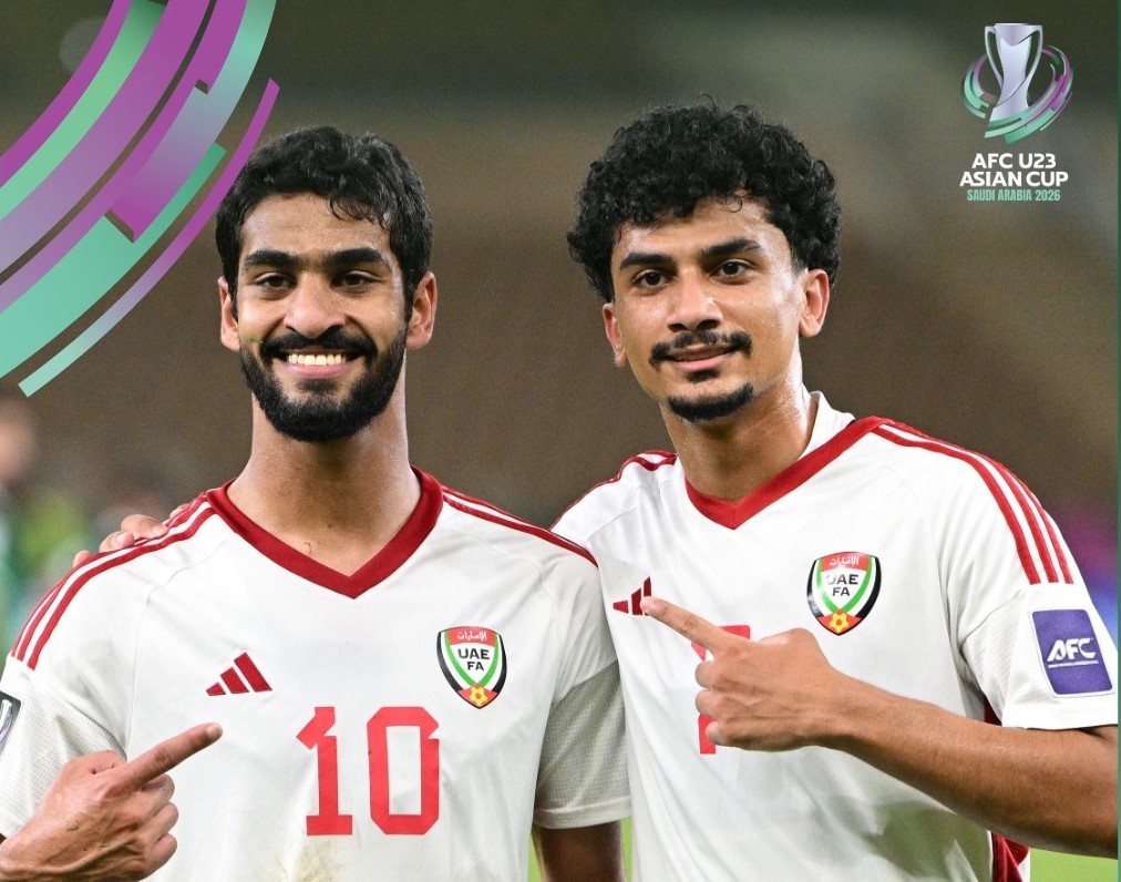 U23 UAE đứng nhì bảng B với 4 điểm (thắng Qatar, thua Nhật Bản và hòa Syria). Ảnh: AFC Asian Cup