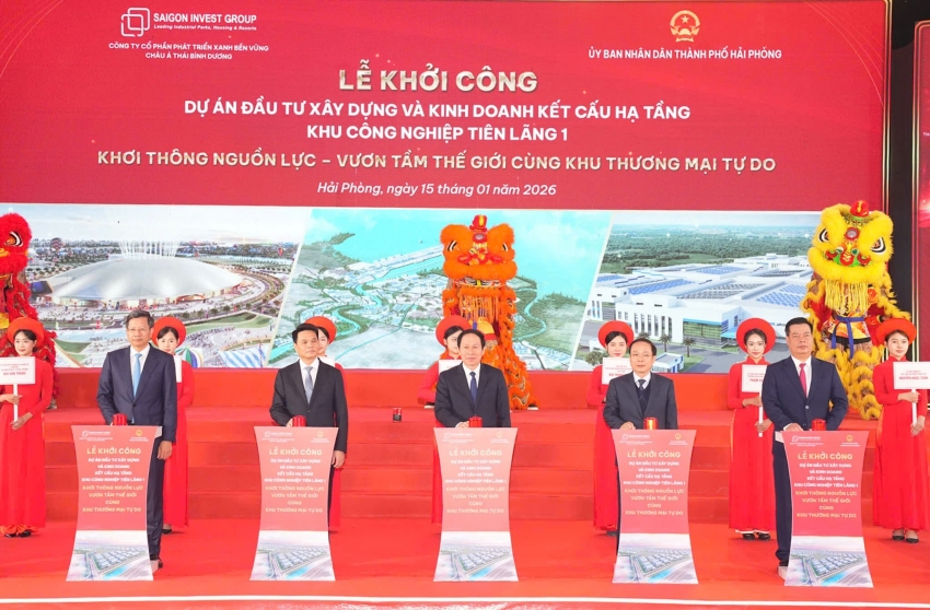 Hải Phòng khởi công 3 dự án khu công nghiệp quy mô hơn 1.000 ha