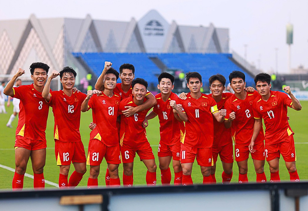 U23 Việt Nam là đại diện Đông Nam Á duy nhất lọt vào tứ kết. Ảnh: VFF