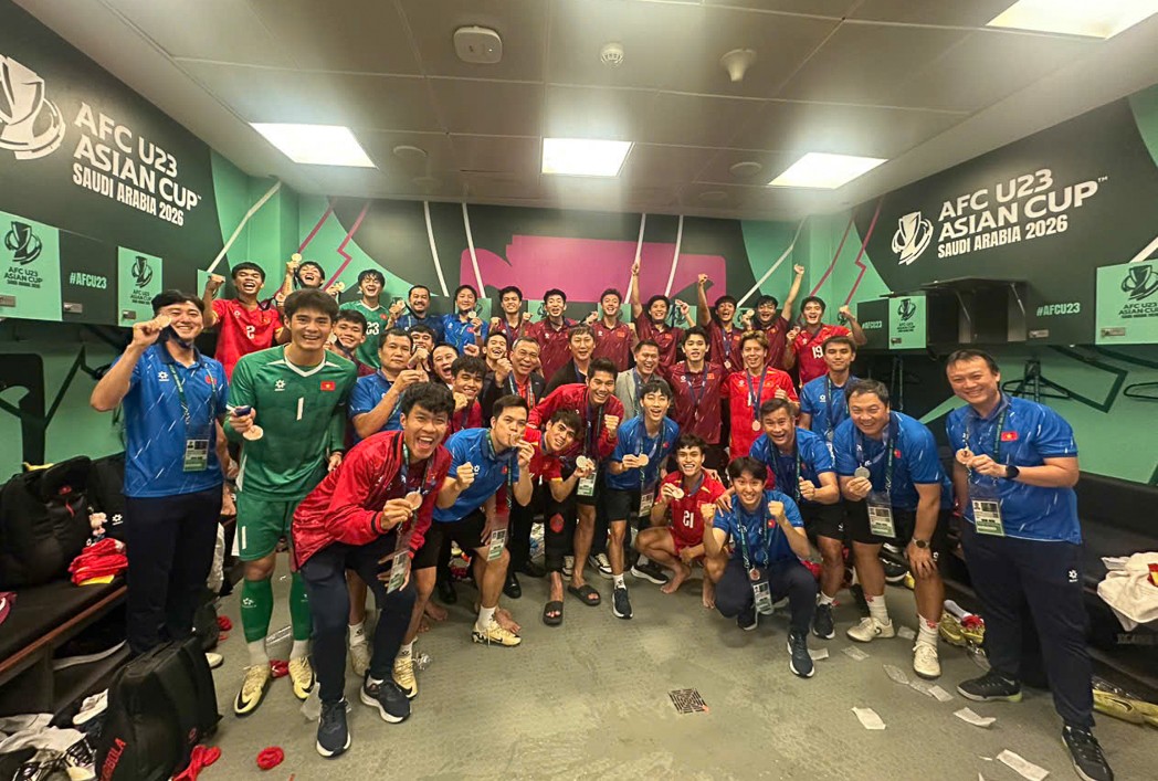 U23 Việt Nam kết thúc Giải U23 châu Á 2026 với tấm huy chương đồng. Ảnh: VFF