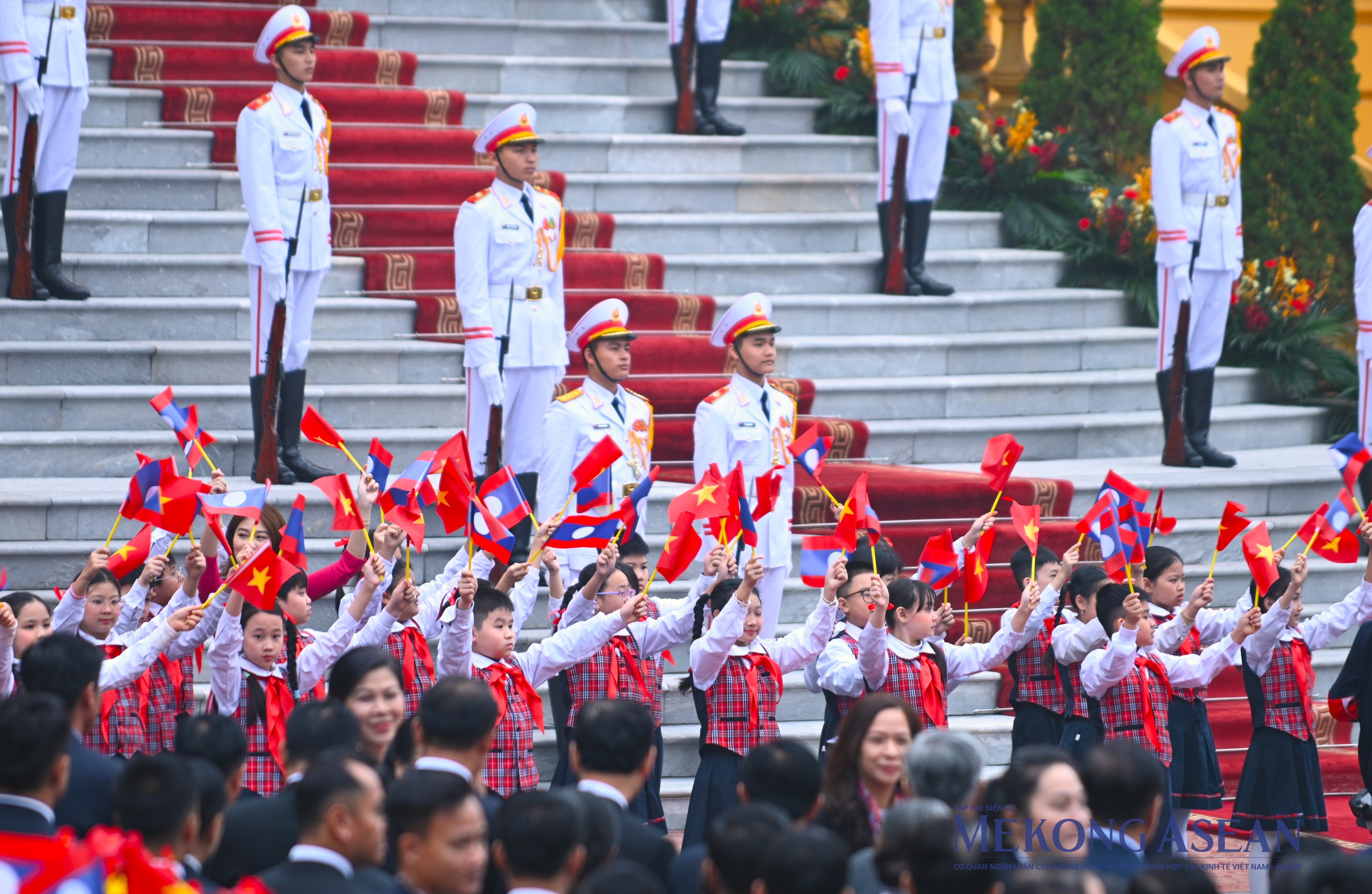 Tổng Bí thư Tô Lâm chủ trì lễ đón Tổng Bí thư, Chủ tịch nước Lào