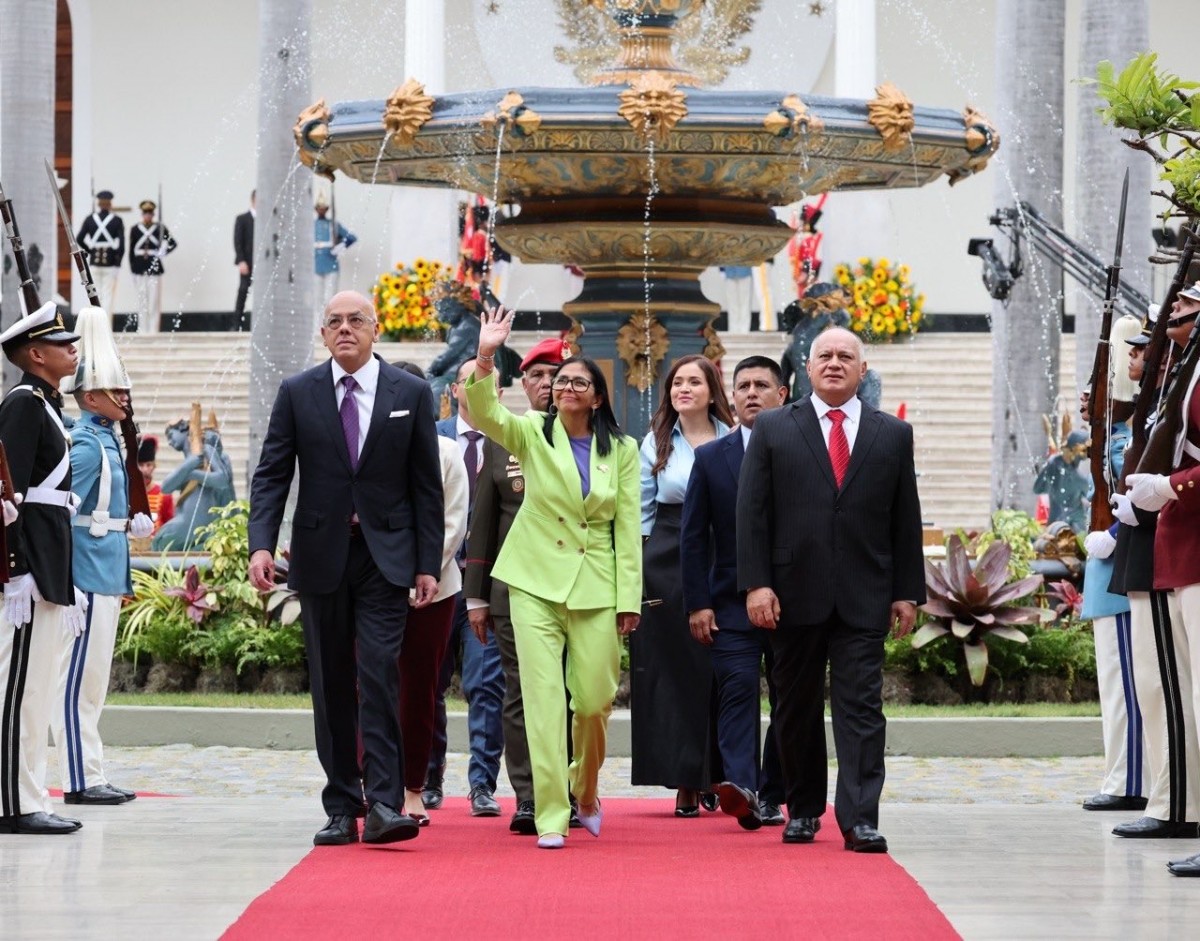 Bà Delcy Rodriguez, Tổng thống lâm thời Delcy Rodriguez. Ảnh: X/@delcyrodriguezv
